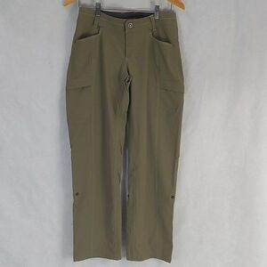 KÜHL Khaki Green Tech Roll Tab Pants sz 6 4D